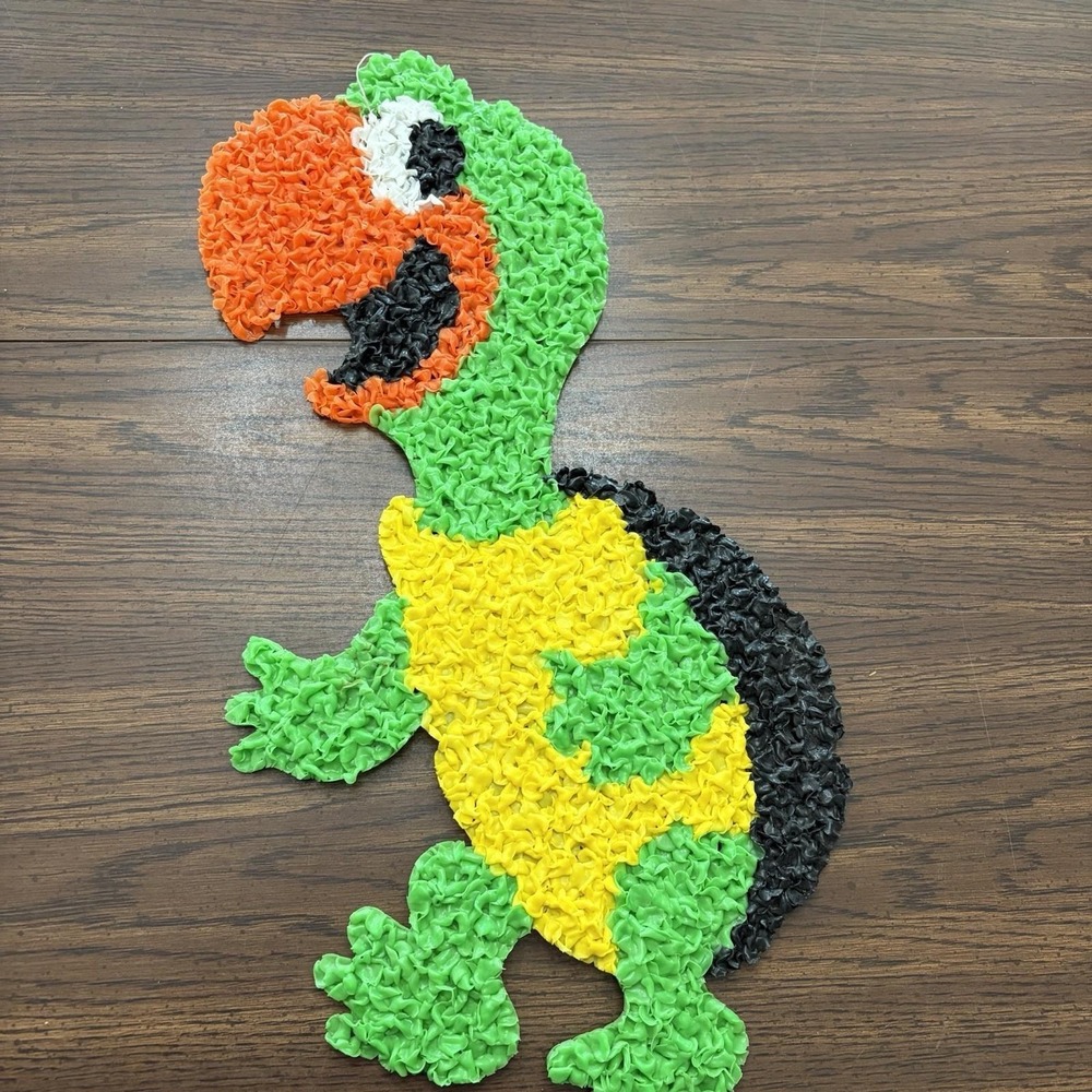 Vintage Melted Plastic Popcorn Turtle Wall Hanging Decor - Picture 7 of 11